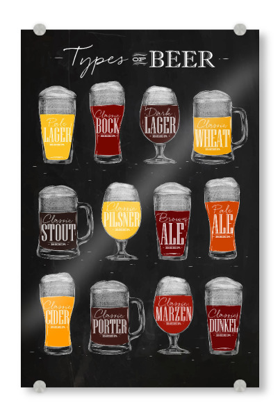 Acrylglasbild "Types of Beer III" artboxONE - Essen & Trinken