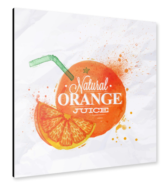 Alu-Dibond "Natural Orange Juice" 30x30 cm artboxONE