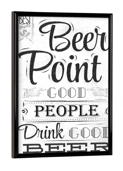 Poster mit schwarzem Rahmen "Drink Good Beer I" artboxONE - Essen & Trinken,Schwarzweiß