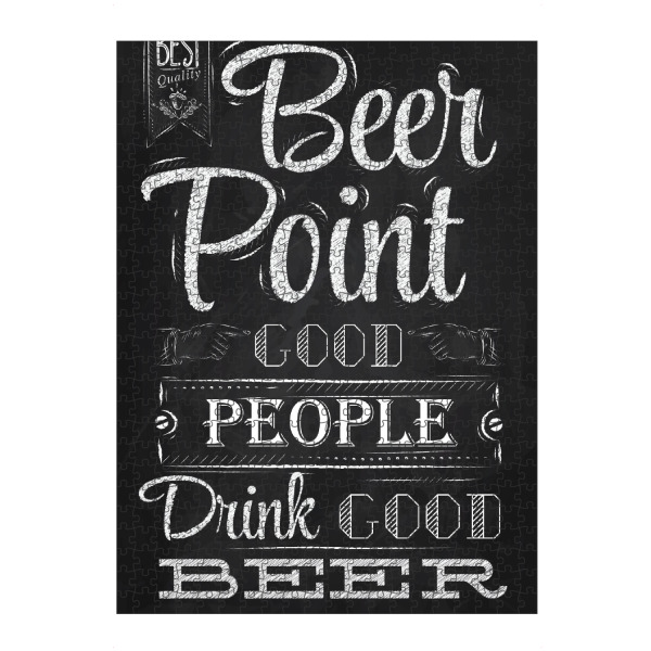 Puzzle Ravensburger "Drink Good Beer II" artboxONE - Essen & Trinken,Schwarzweiß