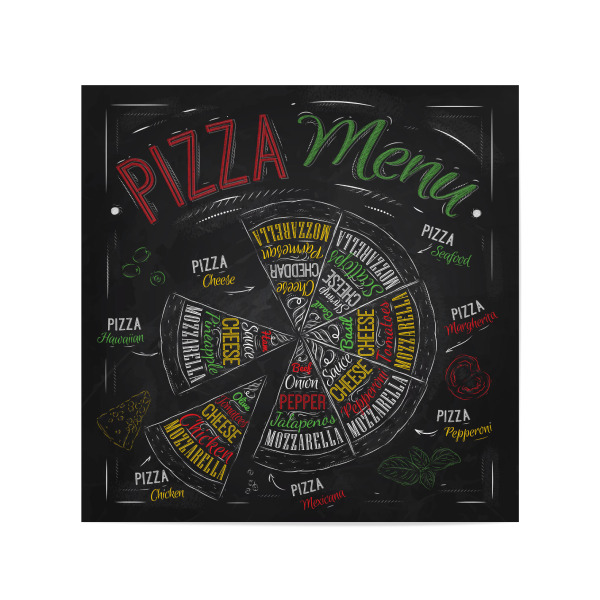 Poster 20x20 cm "Pizza Menu I" artboxONE - Essen & Trinken