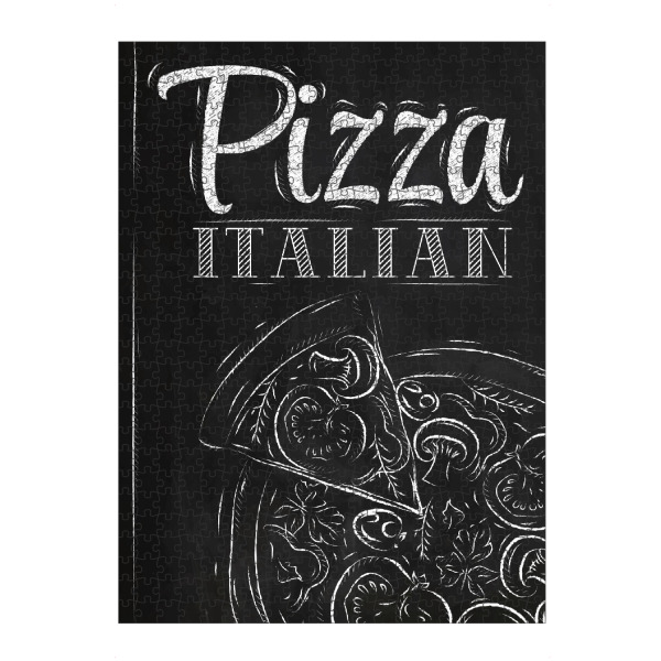 Puzzle Ravensburger "Pizza Italian" artboxONE - Essen & Trinken,Schwarzweiß
