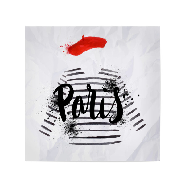 Poster 20x20 cm "Paris Fashion" artboxONE - Schwarzweiß,Fashion