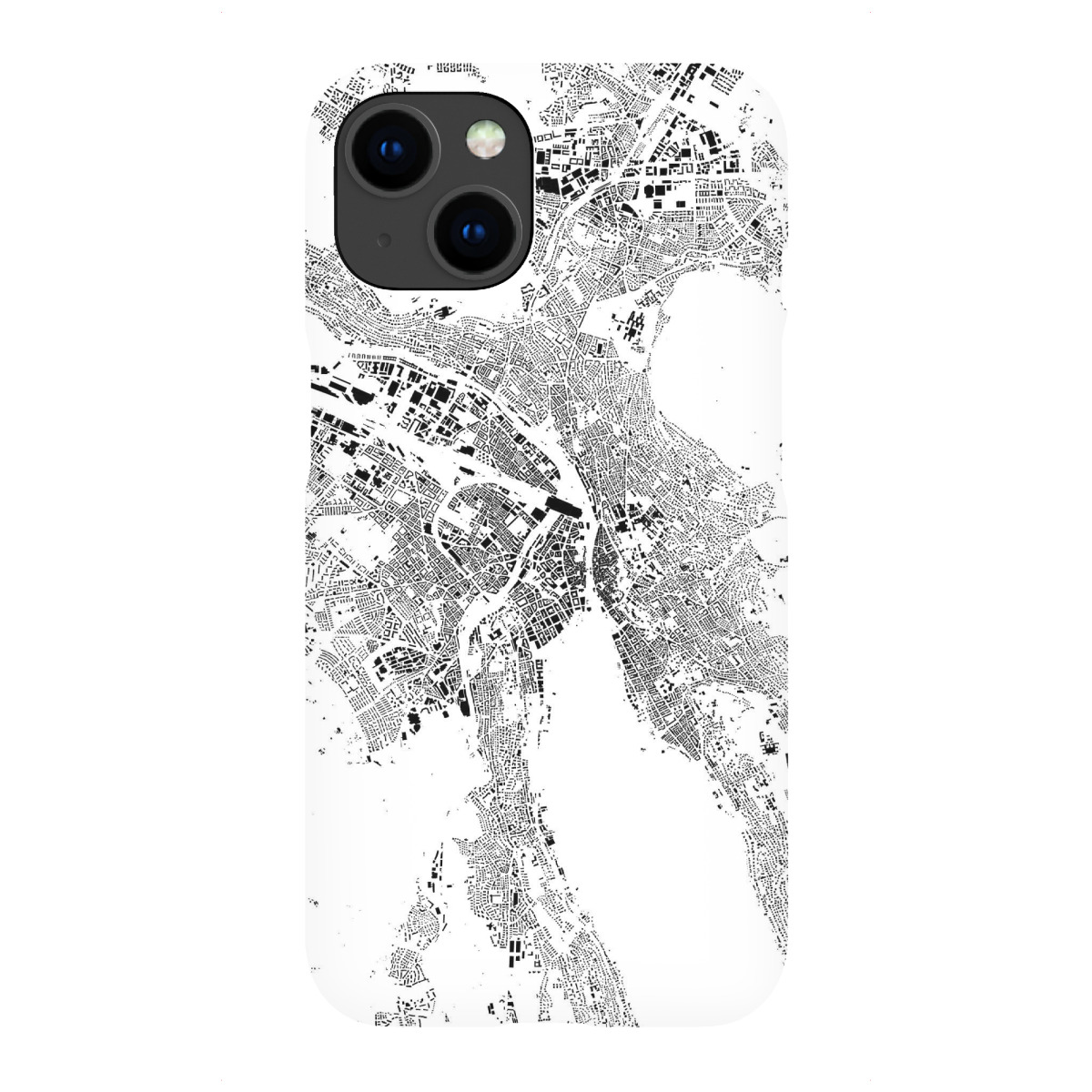 iPhone "Zürich, Schweiz - Schwarzplan" Premium-Case Handyhülle artboxONE