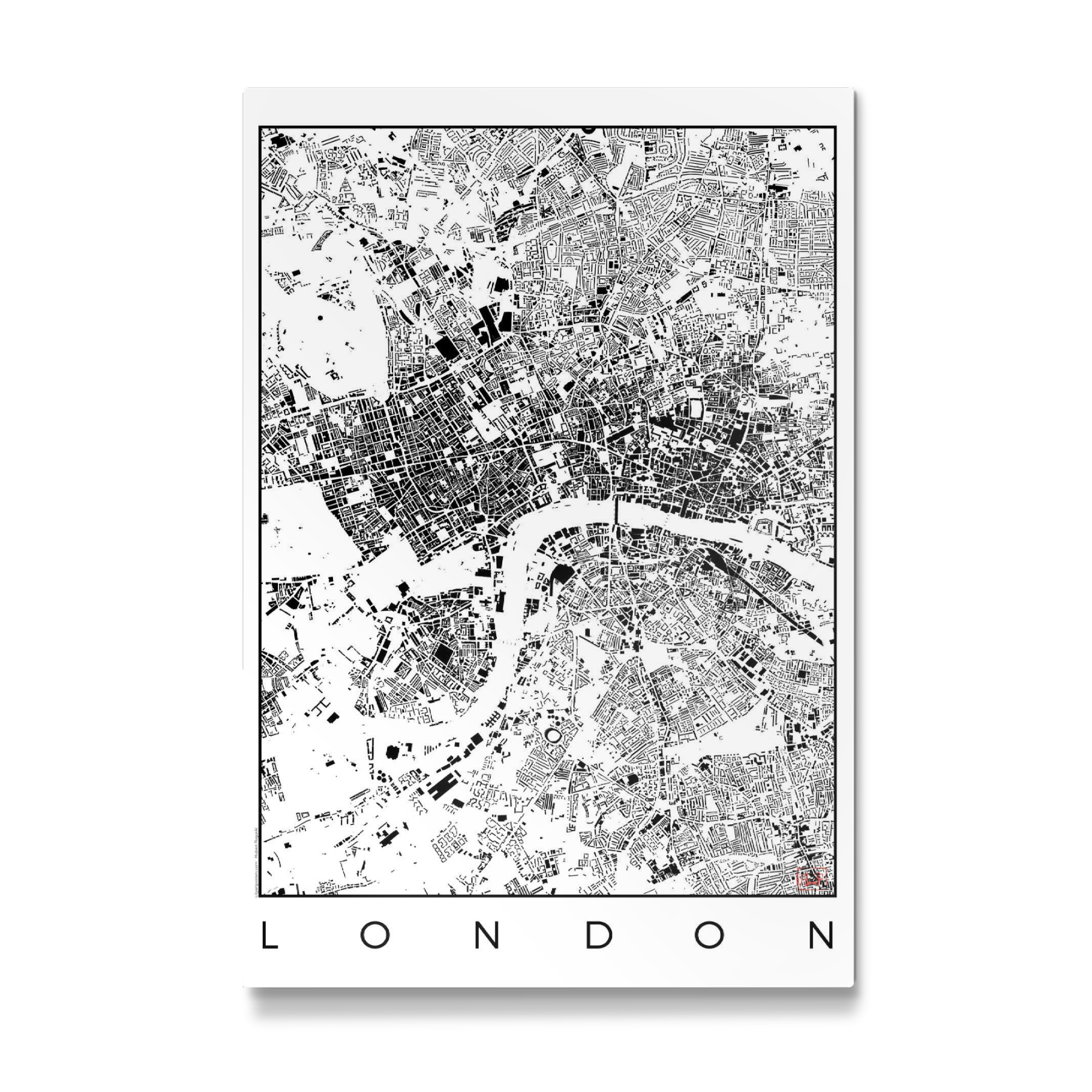 Galerie-Print "London, Großbritannien - Schwarzplan" 30x20 cm artboxONE