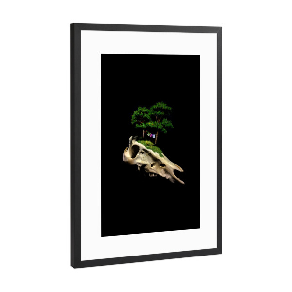 Poster mit Rahmen Schwarz (Metallic) "The Third Antidote 2" artboxONE - Natur,Abstrakt