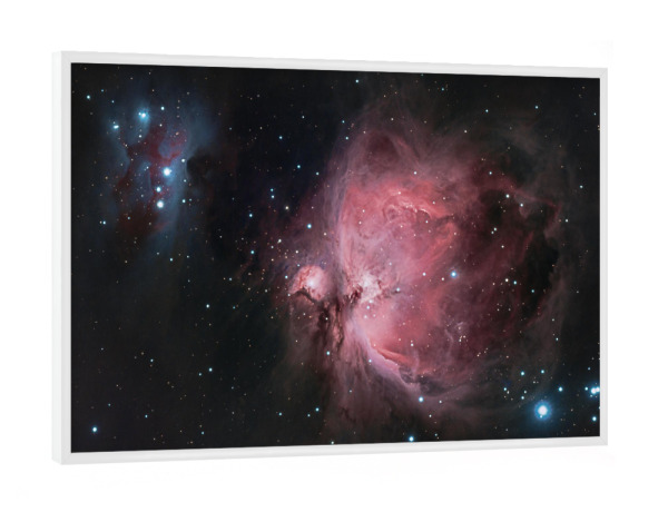 Poster mit weißem Rahmen "Der Orionnebel Messier 42" artboxONE - Natur,Fiktion,Galaxy