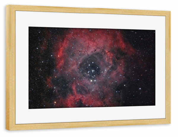 Poster mit Rahmen kiefer "Rosettennebel NGC 2237" artboxONE - Natur,Fiktion,Galaxy
