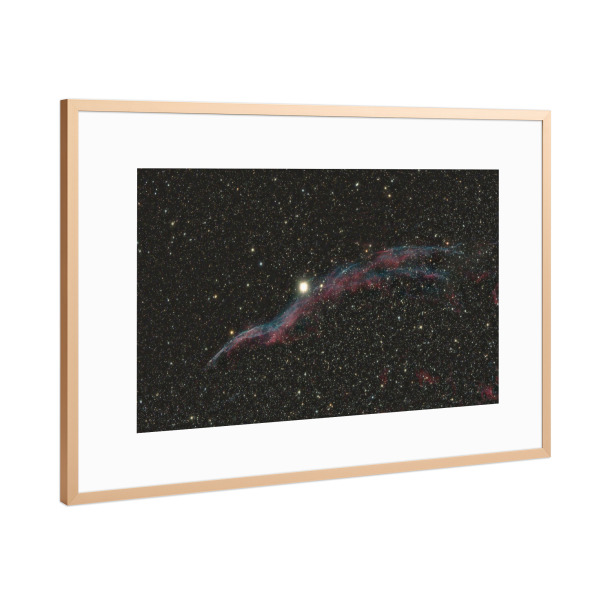 Poster mit Rahmen Kupfer "Schleiernebel" artboxONE - Natur,Galaxy
