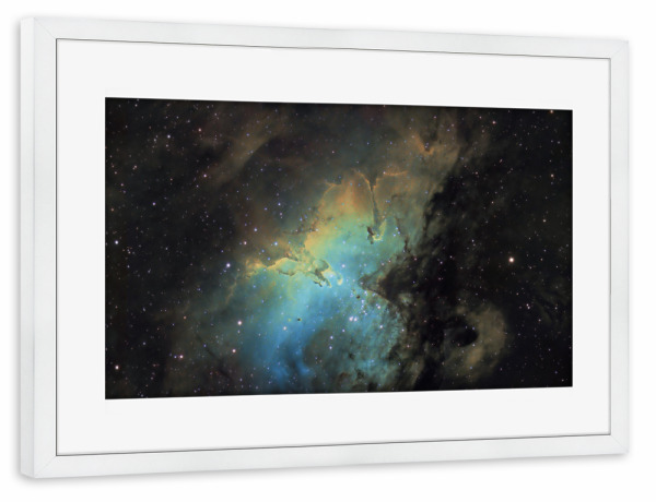 Poster mit Rahmen weiß "Pillars of Creation" artboxONE - Natur,Galaxy