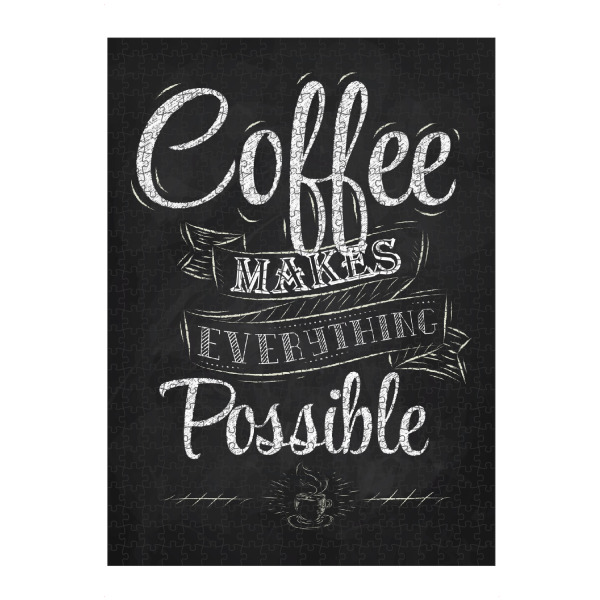 Puzzle Ravensburger "Coffee makes everything possible II" artboxONE - Essen & Trinken,Schwarzweiß