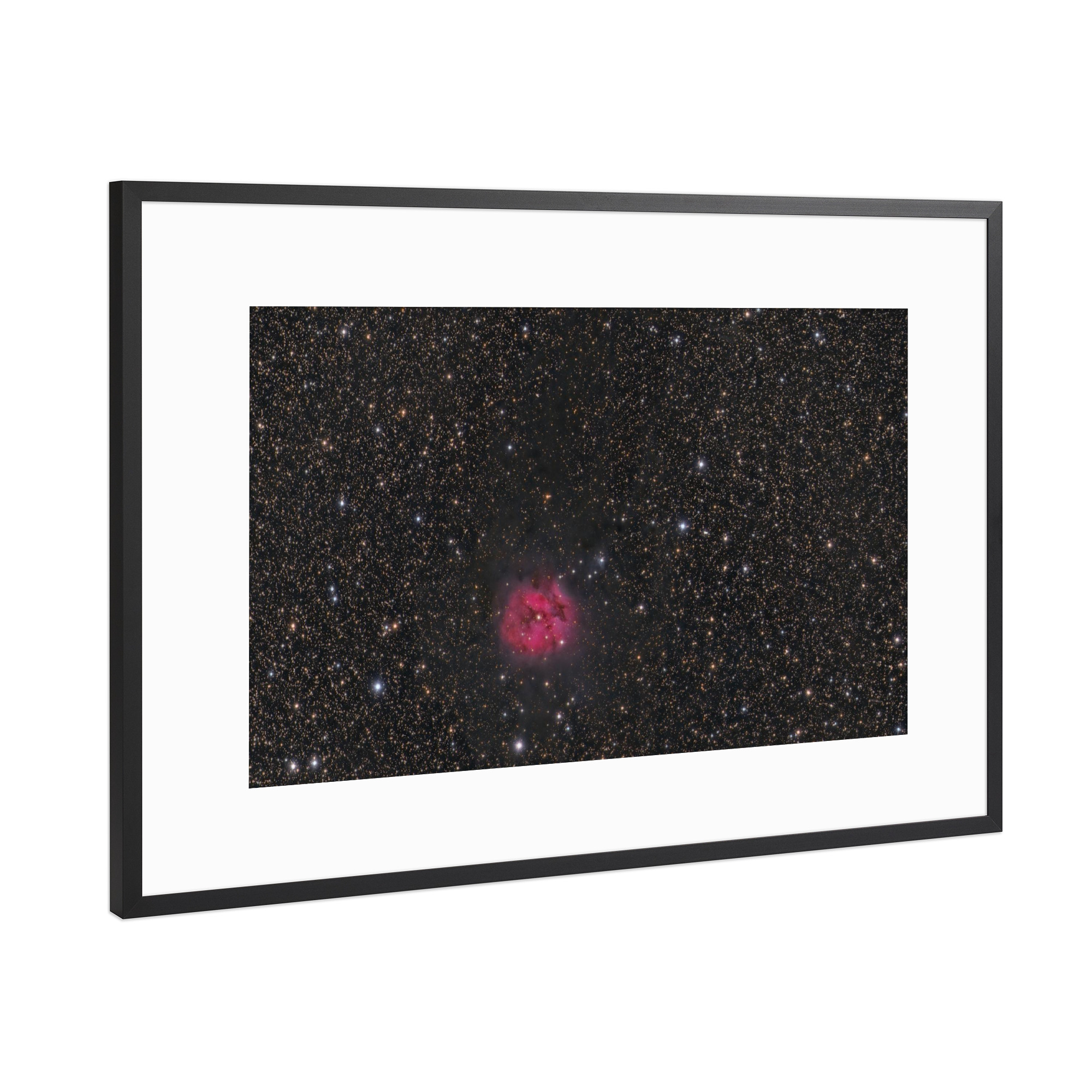Poster mit Rahmen Schwarz (Metallic) "Kokon-Nebel" artboxONE - Natur,Galaxy