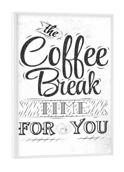 Poster mit weißem Rahmen "Coffee Break II" artboxONE - Essen & Trinken,Schwarzweiß