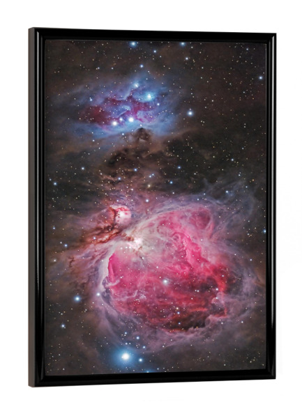 Poster mit schwarzem Rahmen "Orionnebel M42" artboxONE - Natur,Galaxy