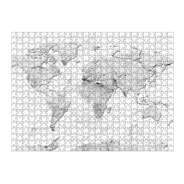 Puzzle Ravensburger "World map white marble" artboxONE - Schwarzweiß,Kartografie
