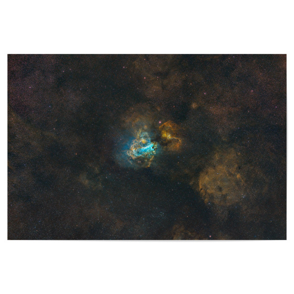 Poster 30x20 cm "Messier 17" artboxONE - Natur,Galaxy - Emissionsnebel,Messier 17,Universum,Galaxie,Weltall,Weltraum,Sterne,Nebel