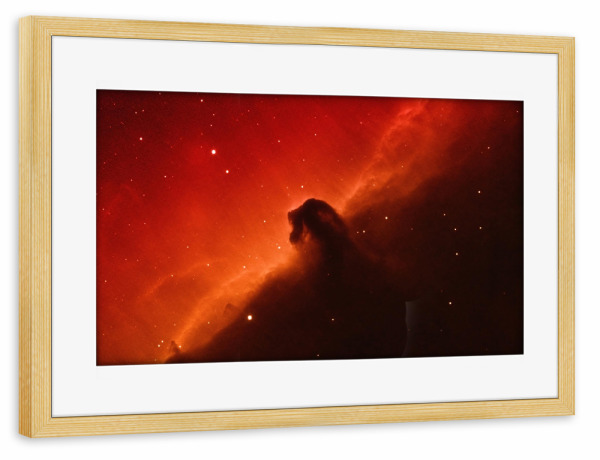 Poster mit Rahmen kiefer "Pferdekopfnebel" artboxONE - Natur,Fiktion,Galaxy