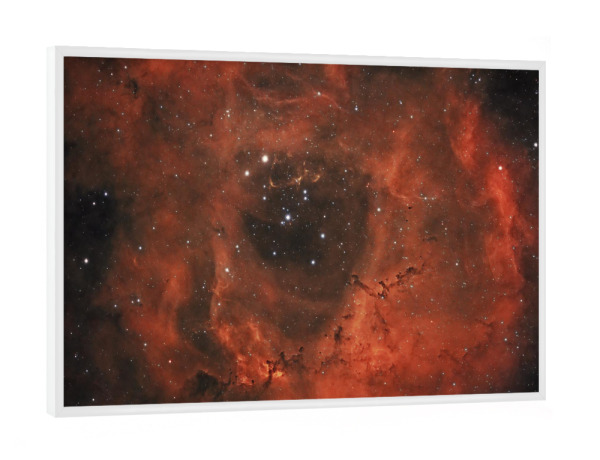 Poster mit weißem Rahmen "Der Rosettennebel" artboxONE - Natur,Fiktion,Galaxy