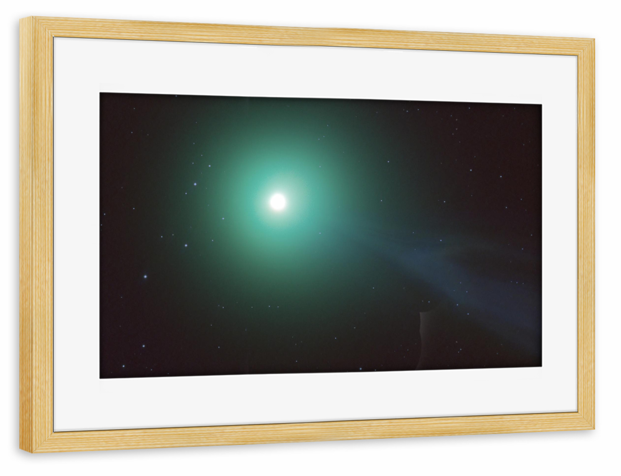 Poster mit Rahmen kiefer "Komet C/2014 Q2 Lovejoy" artboxONE - Natur,Fiktion,Galaxy