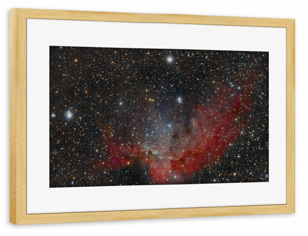 Poster mit Rahmen kiefer "Wizard Nebula" artboxONE - Natur,Fiktion,Galaxy