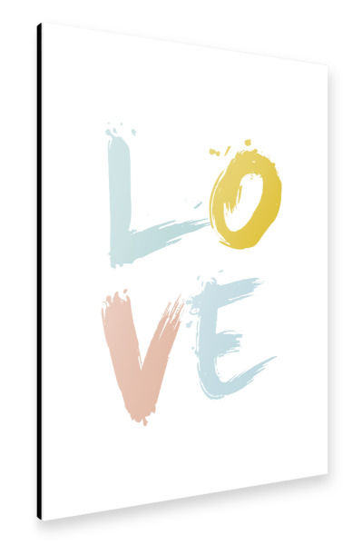 Alu-Dibond "LOVE 5" 30x20 cm artboxONE