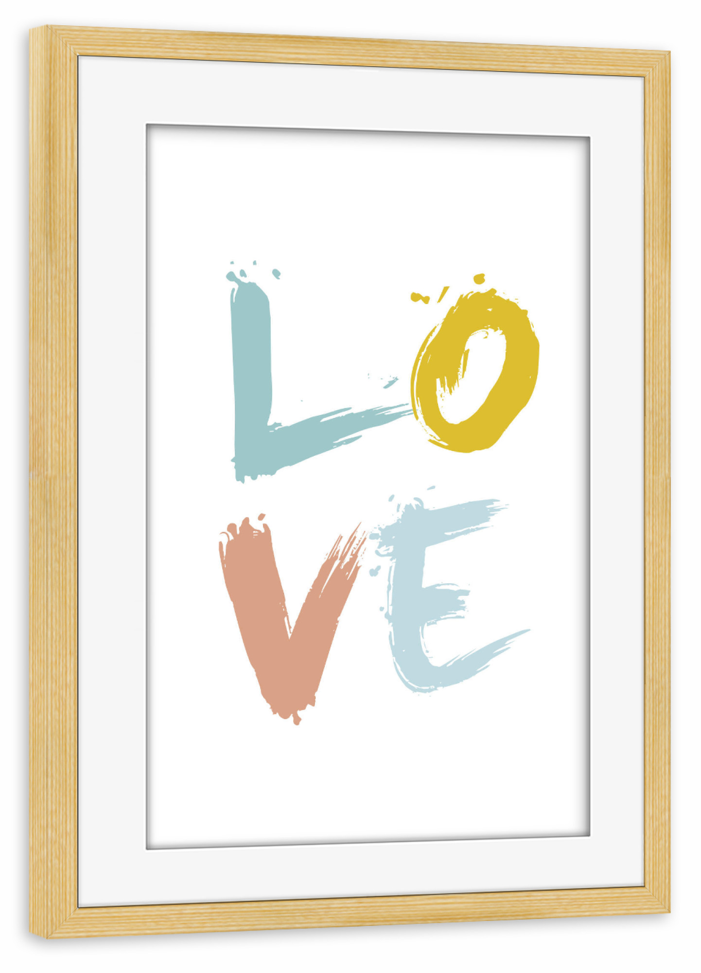 Poster mit Rahmen kiefer "LOVE 5" artboxONE - Typografie,Liebe