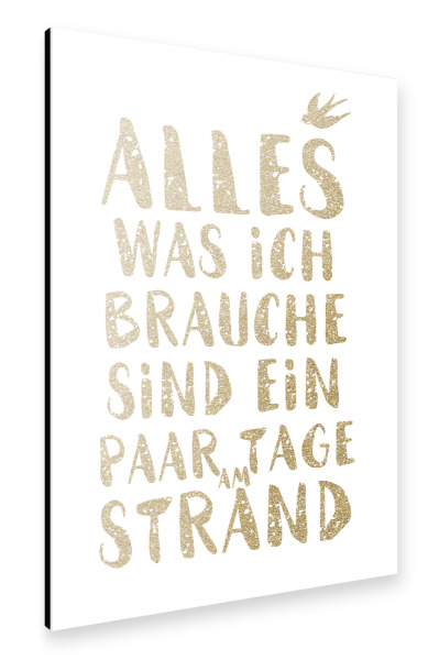 Alu-Dibond "Ein paar Tage Strand" 30x20 cm artboxONE