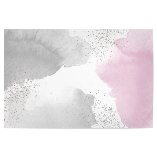 Poster "Sparkling Watercolour Clouds - Rose Grey" artboxONE - Abstrakt