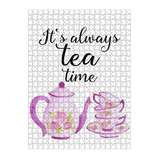 Puzzle Ravensburger "It's Always Tea Time" artboxONE - Essen & Trinken,Schwarzweiß