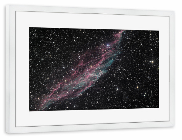 Poster mit Rahmen weiß "Cirrusnebel" artboxONE - Natur,Fiktion,Galaxy