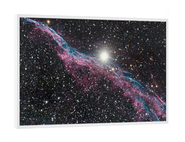 Poster mit weißem Rahmen "Veil nebula" artboxONE - Natur,Fiktion,Galaxy