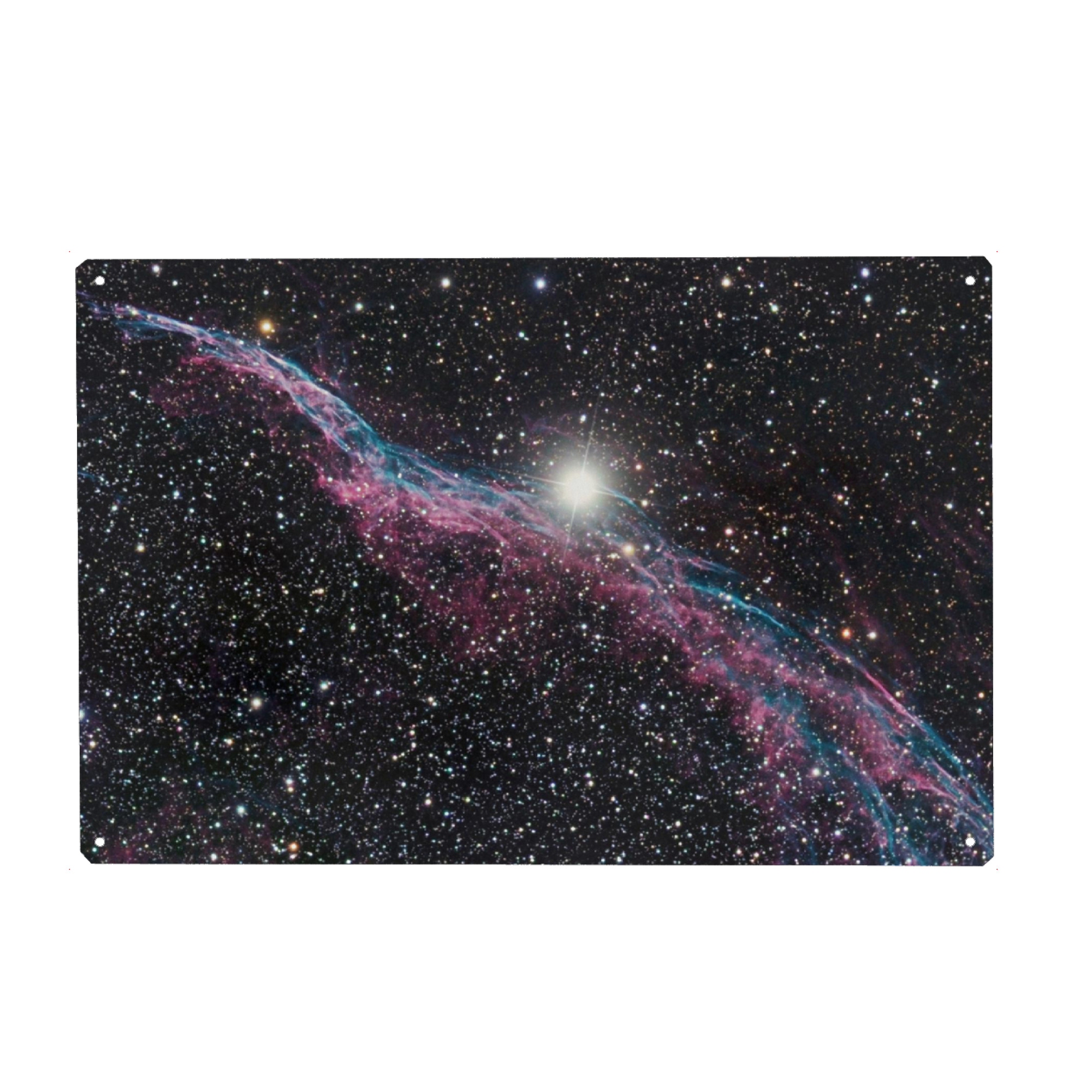 Metall Poster "Veil nebula" artboxONE - Natur,Fiktion,Galaxy