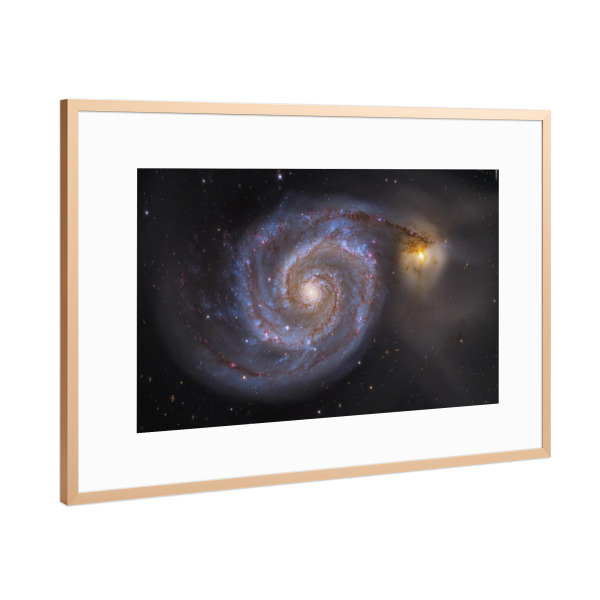 Poster mit Rahmen Kupfer "Spiralgalaxie" artboxONE - Natur,Fiktion,Galaxy