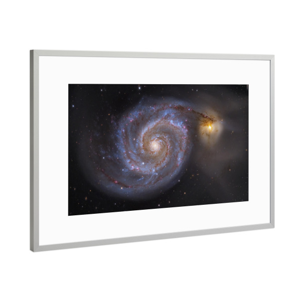 Poster mit Rahmen Silber "Spiralgalaxie" artboxONE - Natur,Fiktion,Galaxy