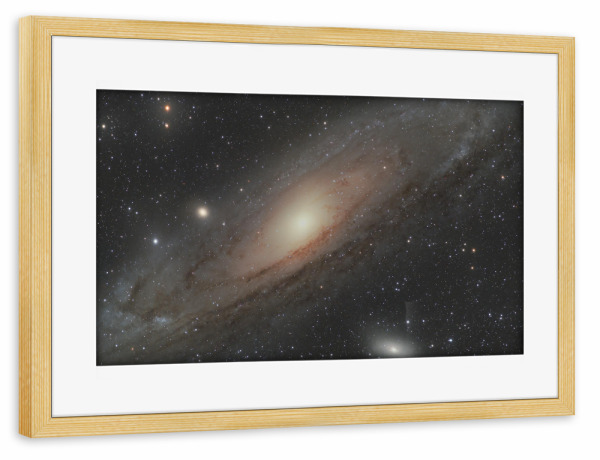 Poster mit Rahmen kiefer "Andromeda-Galaxie" artboxONE - Natur,Fiktion,Galaxy