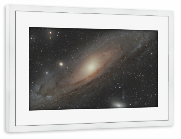 Poster mit Rahmen weiß "Andromeda-Galaxie" artboxONE - Natur,Fiktion,Galaxy