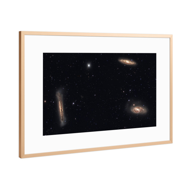 Poster mit Rahmen Kupfer "Leo-Triplett" artboxONE - Natur,Fiktion,Galaxy