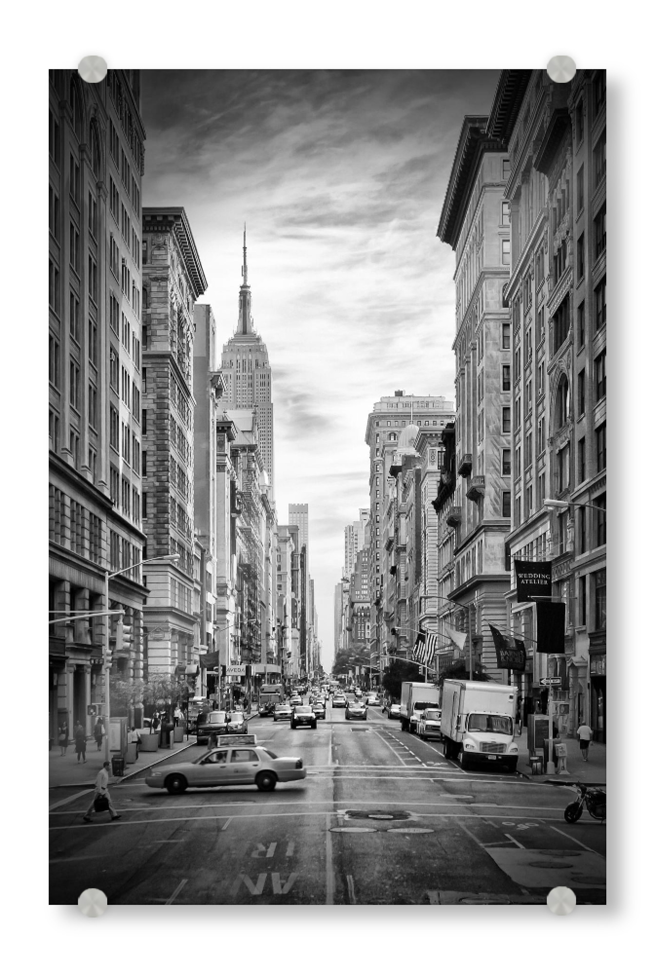 Acrylglasbild "NEW YORK CITY 5th Avenue | Monochrom" artboxONE - Städte / New York,Schwarzweiß,Reise / Länder