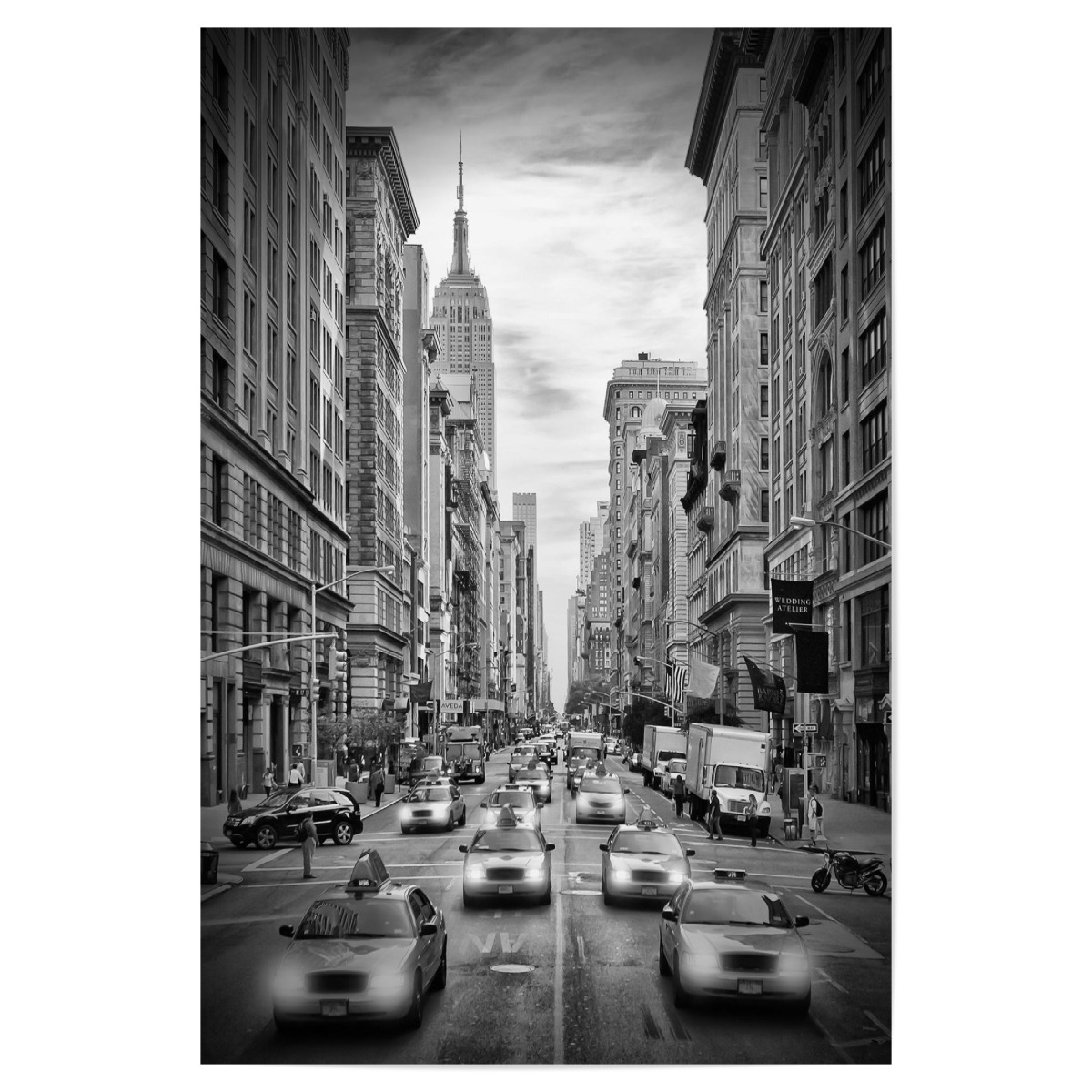 New York City 5th Avenue Verkehr Monochrom Als Poster Bei Artboxone Kaufen