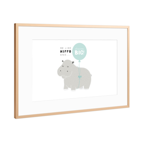 Poster mit Rahmen Kupfer "Dream BIG!" artboxONE - Für Kinder,Tiere