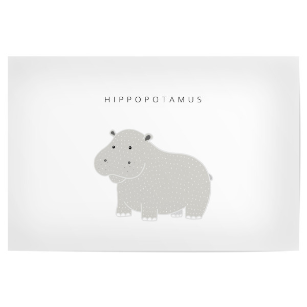 Poster 30x20 cm "HIPPOPOTAMUS" artboxONE - Natur,Für Kinder,Tiere