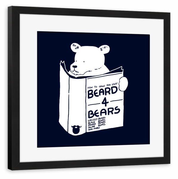 Poster mit Rahmen schwarz "Beard for Bears" artboxONE - Tiere