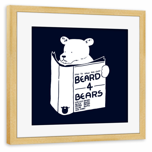 Poster mit Rahmen kiefer "Beard for Bears" artboxONE - Tiere