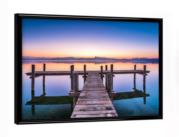 Poster mit schwarzem Rahmen "Steg #1" artboxONE - Natur,Reise,Reise / Strand und Meer