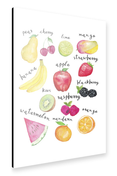 Alu-Dibond "Fruits" 30x20 cm artboxONE