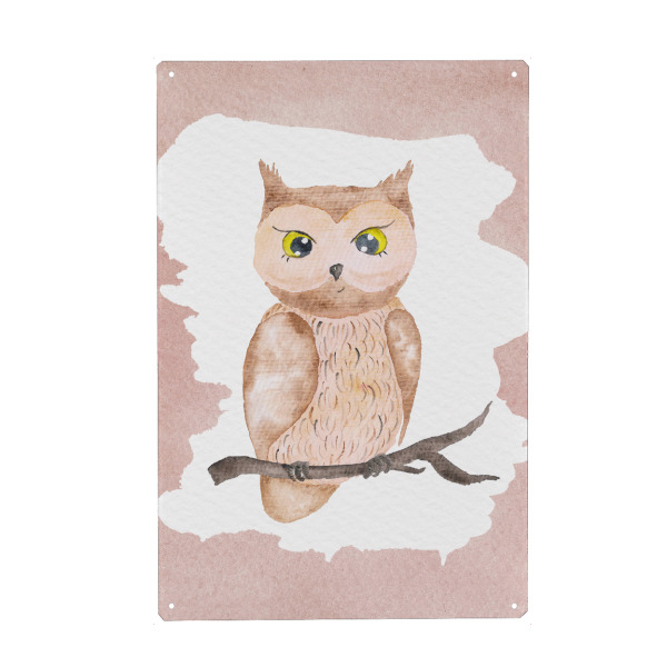 Holzbild "Owl Art" artboxONE - Für Kinder,Schwarzweiß