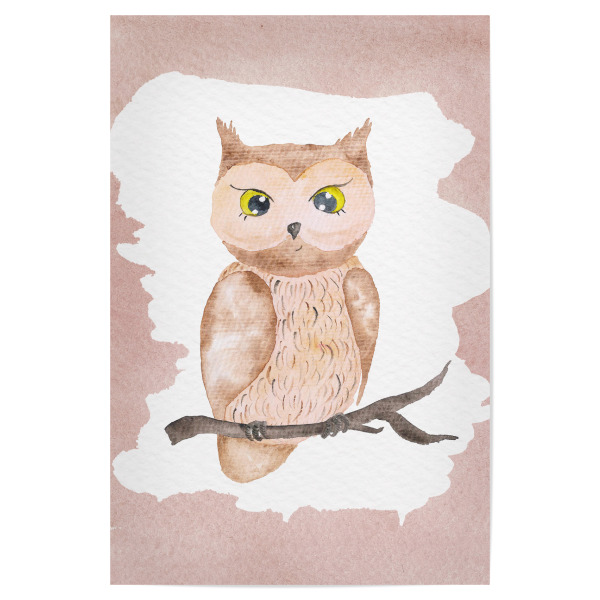 Poster "Owl Art" artboxONE - Für Kinder,Schwarzweiß