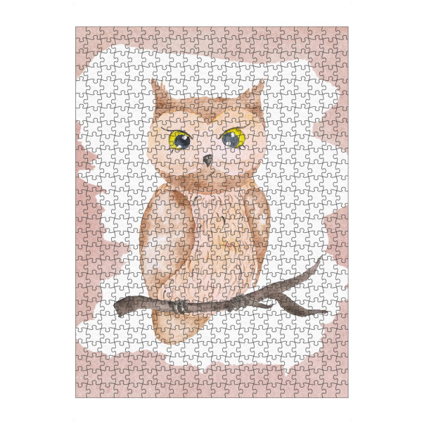 Puzzle Ravensburger "Owl Art" artboxONE - Für Kinder,Schwarzweiß