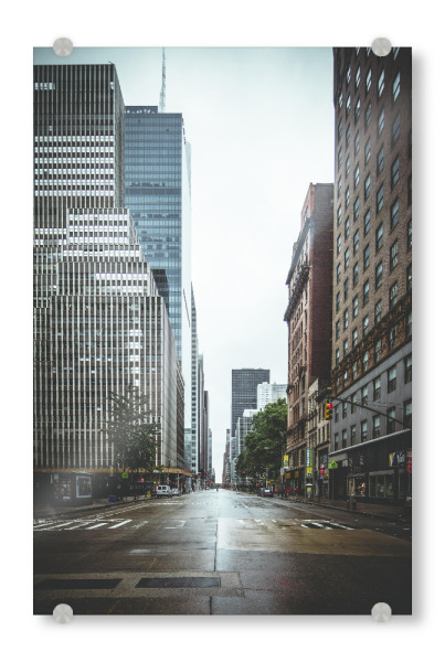 Acrylglasbild "Empty Streets in New York" artboxONE - Städte,Städte / New York
