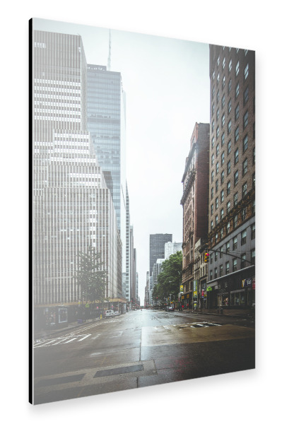Alu-Dibond "Empty Streets in New York" 30x20 cm artboxONE